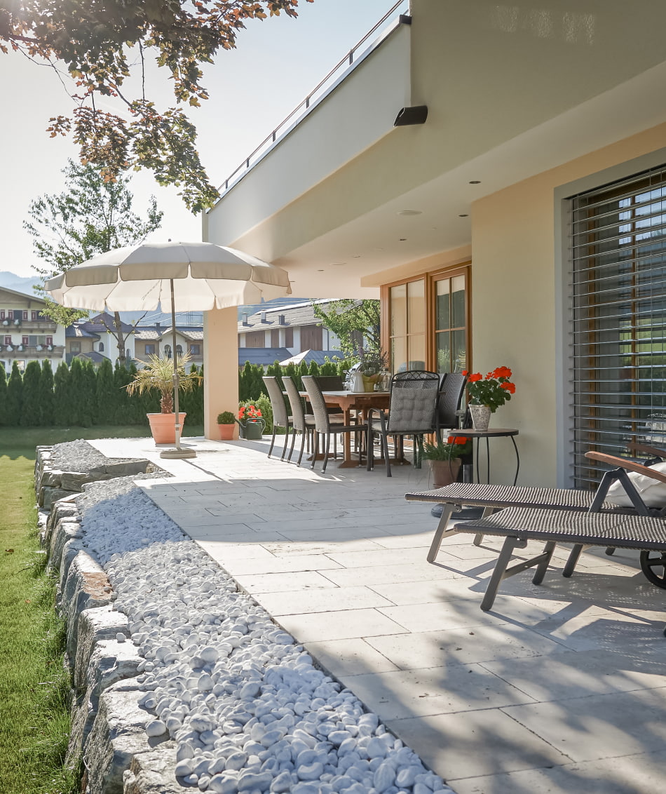 Garten bei den Appartements Weitgasser in Flachau