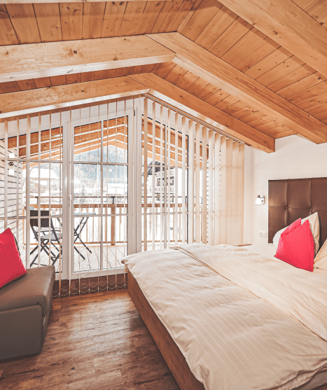 Gemütliche Schlafzimmer in den Appartements Alpine Active, in Flachau