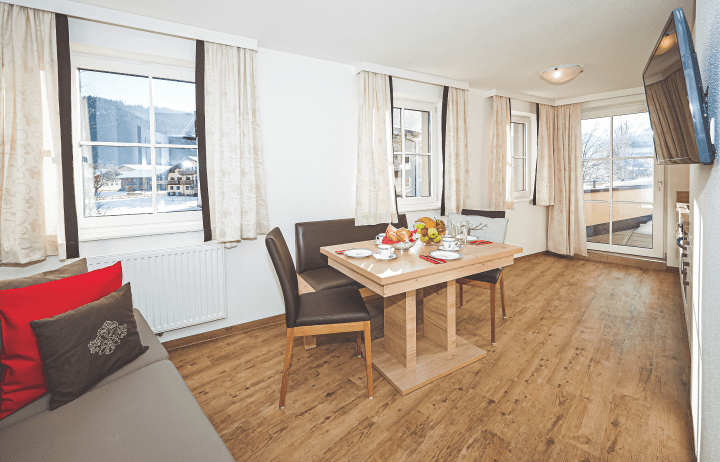 Wohnraum in den Appartements Weitgasser in Flachau